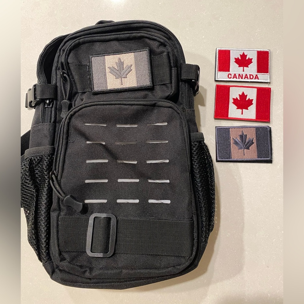 Black Tactical Sling Bag - Picture 11 of 12